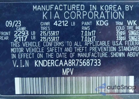 2024 Kia Seltos Ex from USA, damaged, VIN KNDERCAA8R7568733